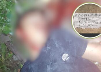 Homem é morto por facção e criminosos deixam recado ao lado do corpo