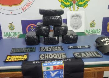 Base Arpão 1: cães localizam tabletes de cocaína na sala de máquinas da embarcação no AM