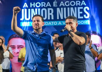Júnior Nunes lança pré candidatura a vereador para cerca de 2.500 pessoas na zona leste, com apoio do prefeito David e do vice governador.