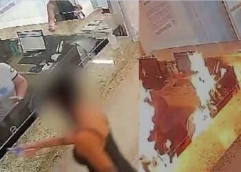 Mulher ateia fogo na recepção de hospital após perder o filho e protestar contra atendimento