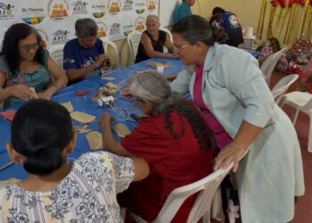 Oficina de artesanato para idosos na Zona Oeste de Manaus