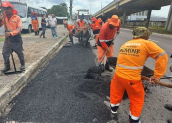 Prefeitura de Manaus realiza recuperação de importantes corredores viários após danos causados pela Águas de Manaus