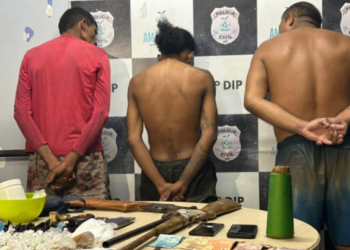 Polícia frustra reunião do tráfico e prende três suspeitos em Iranduba