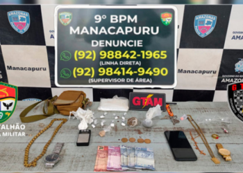 Dupla é presa com ‘kit do tráfico’ durante patrulhamento em Manacapuru