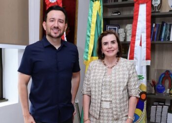 Yara Amazônia Lins recebe Junior Nunes secretário de Habitação de Manaus em agenda institucional