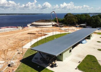 Obras do parque Encontro das Águas Rosa Almeida avançam em Manaus