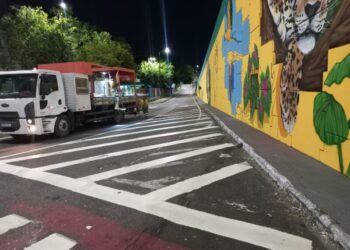 IMMU reforça sinalização viária em diversas zonas de Manaus para ampliar segurança no trânsito